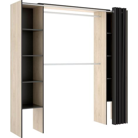 SUIT Armario Vestidor cortina natural grafito (1/3)