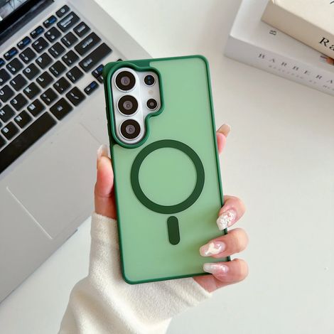 (Galaxy S25 Ultra) Coque de protection magnétique, structure givrée pour une absorption optimale des chocs (1/5)