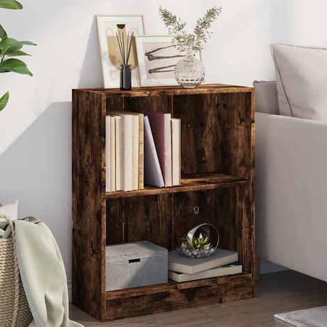 vidaXL Bibliothèque Chêne fumé 60x24x76 cm Bois d'ingénierie (1/5)