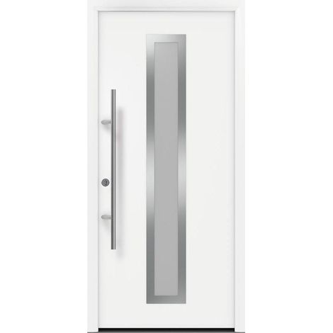 Hörmann Ecostar Haustür "ISOPRO Secur IPS 700S", verkehrsweiß (RAL 9016), 110 x 210 cm (B x H), DIN Links