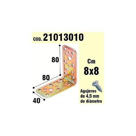 Angolo di supporto in legno 40x80x80 mm.