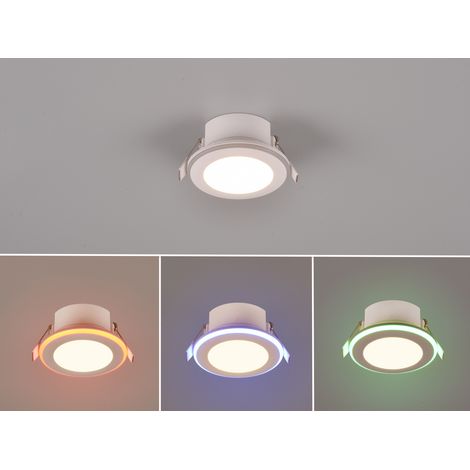LED Einbaustrahler ARGUS Weiß mit Fernbedienung dimmbar & RGBW, Ø 8cm (1/5)