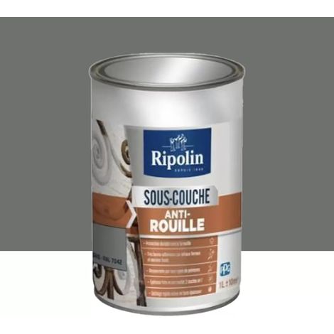 Ripolin – Sous-couche anti-rouille gris RAL 7045 – Finition métal – 1 L – Protection durable contre la rouille – Adhérence sur métaux ferreux