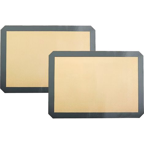 Tapis De Cuisson En Silicone - 30 X 21 Cm - Fibre De Verre Haute Température - Pour Four Et Pâtisserie - 2 Pièces