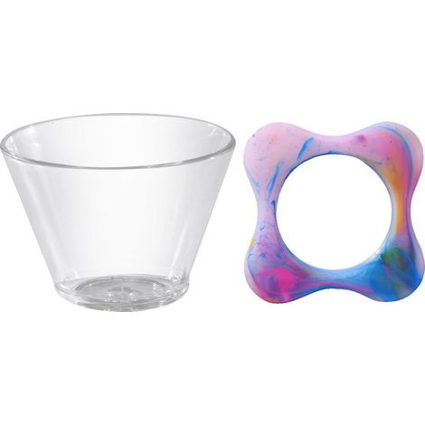 Filtro per caffè manuale - Design arcobaleno - Dripper per percolazione - Caffettiera portatile in resina - Tazza filtro trasparente infrangibile - Caffettiera di alta qualità - Per ufficio e casa (1/5)