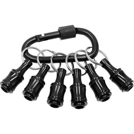6 Pièces Porte-embouts à Main de Tournevis à Hex, 1/4" Porte Embout Visseuse avec Mousqueton pour Extension Rapide et Dégagement Poignée de Perceuse (1/5)