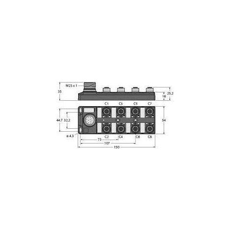 [NEUWERTIG] Turck Tb 8 M12 5 Cs19 T 6611941 Sensor/Aktorbox Passiv Aktuator  /Sensor Verteiler B-Ware