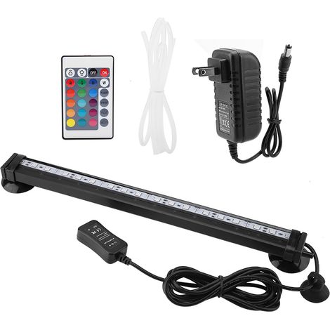 Lampe à bulles pour aquarium avec télécommande, 31 cm, éclairage LED subaquatique, prise US (1/5)