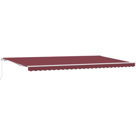 Maison Exclusive - Markise Manuell Weinrot 500x300 cm