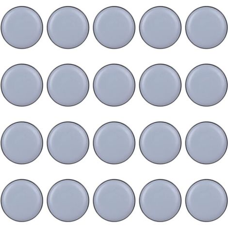 25mm Patin Chaise, 20 Pièces Patins Glisseurs, Patins Glisseurs pour Meubles, Patins en Téflon pour Chaise de Mobilier de Bureau de Maison (20mm Forme Ronde)