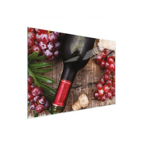 Glasschneidebrett 30x22 Wein