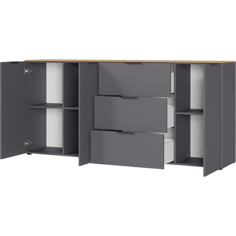 Mömax Sideboard California in Eichefarben/Graphitfarben (1/3)