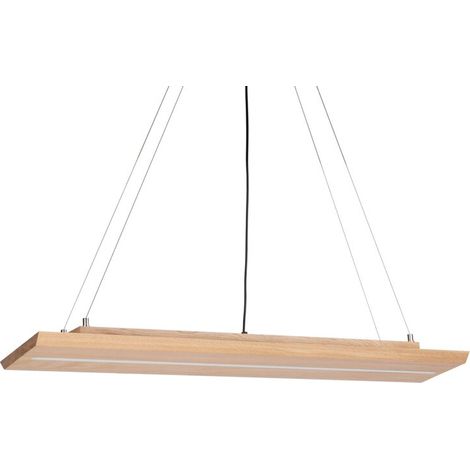 [GEBRAUCHT] B-Ware Envostar Pendelleuchte Hängelampe LED Eiche Metall Holz schwarz Tribe808 (1/2)
