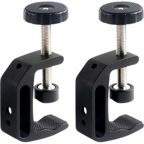 Juego de 2 abrazaderas universales en forma de C, pequeñas abrazaderas tipo C, abrazaderas de mesa, abrazaderas de metal de aleación de aluminio, mini abrazaderas para bricolaje, carpintería, etc. (1/5)