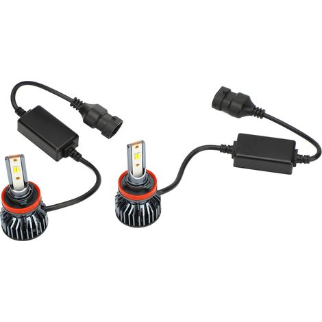 Ampoules de phares LED 3 couleurs, faisceau haut et bas étanche plus lumineux avec ballast DC12-24V H8/H9/H11/H16 (2) (1/5)