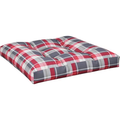 Maison Exclusive - Cuscino per Pallet a Quadri Rossi 80x80x12 cm in Tessuto