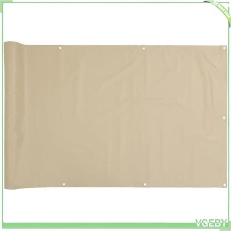 Écran de balcon - FAFEICY - 134936 - 75x300 cm - Beige - Tissu Oxford enduit de PU (1/5)