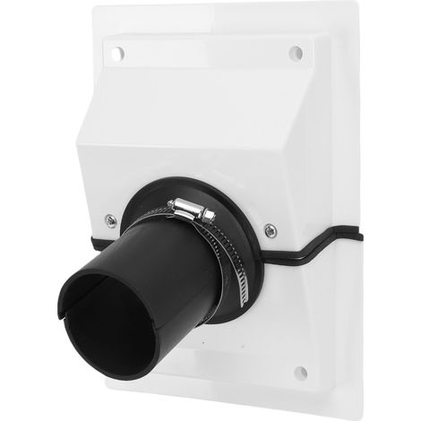 Kit cache ligne traversée murale HVAC plastique avec joint souple pour clim split blanc intérieur extérieur (1/5)