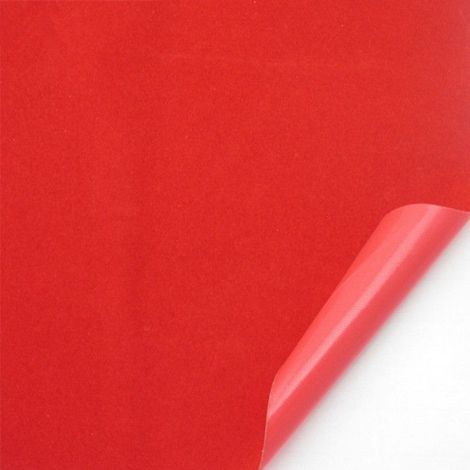 Nastro pellicola adesiva in velluto rosso wrapping per tuning e decorazione - Misura: 25mm x 2 Metri