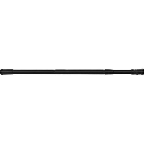 Bastone nero per tenda estensibile telescopica asta appendiabiti per armadio allungabile regolabile da 140 a 260 cm (1/5)