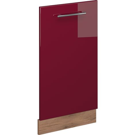 Geschirrspülblende Fame-Line, Bordeaux Hochglanz, 45 cm ohne Arbeitsplatte, Vicco