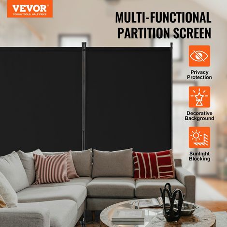 Paravent Multifonctionnel à 4 Panneaux, Cloison de Séparation Autoportant 346,4 x 184 cm, Séparateur de Pièces Intérieur Pliable, B… (1/5)