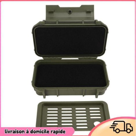 Boîte Étanche - Boîte À Outils Rigid - Pour Camping Et Transport Extérieur - 21 X 13,3 X 6,5 Cm - ABS - Vert Armée - 1 Pièce (1/5)