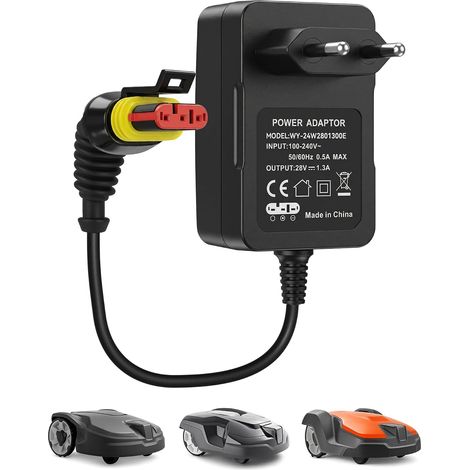 28V 1.3A Mains Adapter Compatible with Automower 105, 310, 315, 315X, 305, 310 Mark II, 315 Mark II Lawnmower, Robotic Mower, for R50Li, R40Li, R45Li, R70Li (1/5)
