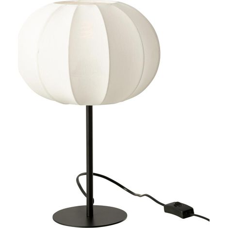 Lampe à Poser Lanterne en Métal "Shirley" 38cm Blanc (1/3)