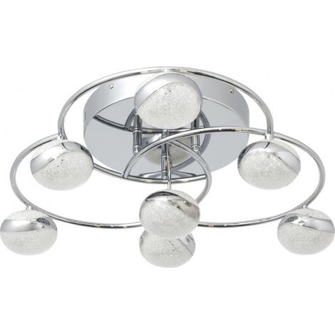 planett plafonnier 7x5w led 2620lm 4000k h.16,5xd.50cm chrome