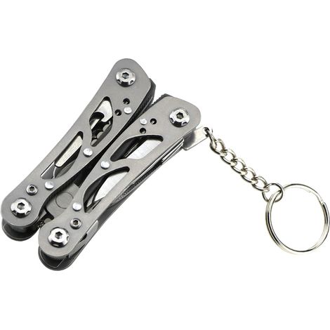 Kleine Mehrzweckzange, Mini-Mehrzweckzange für den Outdoor-Einsatz, ideales Geschenk für Männer, Jungen, zum Geburtstag, zu Weihnachten und für Freunde, 15 Edelstahl-Hilfswerkzeuge