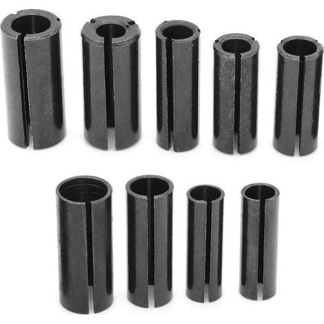 AIDUCHO 9 piezas Adaptador de mandril de pinza Adaptador de pinza de alta precisión para fresadora CNC de acero para fresadora eléctrica (1/5)