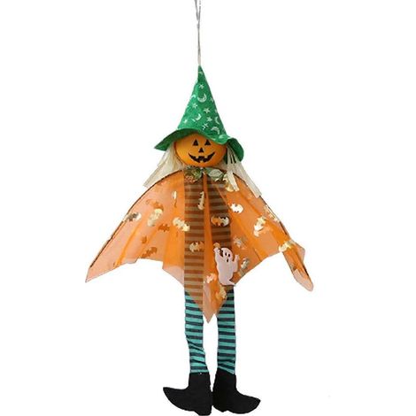 Pendentif citrouille sorcière d'Halloween, pendentif fantôme pour décor de maison hantée sur le thème d'Halloween (1/5)