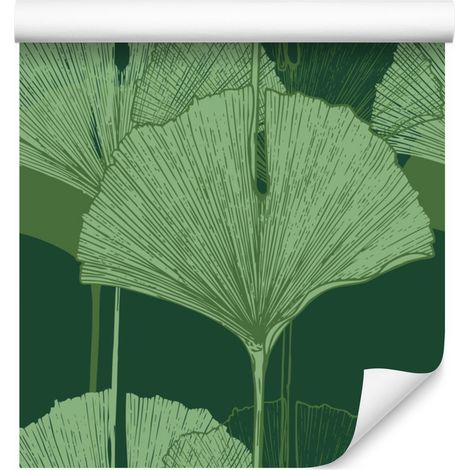 Papier peint à motifs de feuilles vertes pour salon et chambre 50x1000 cm (1/5)