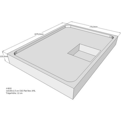 Schröder Duschwannenträger für Flat E 110x80