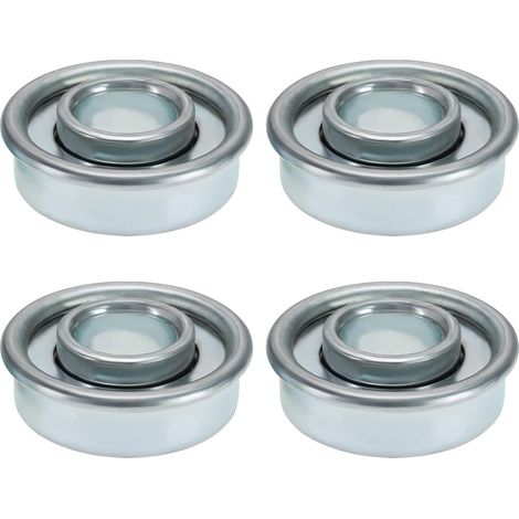 Bardusch - Roulements de Roue pour Tracteurs de Pelouse 4 Pièces Roulement de Roue de Tondeuse à Gazon Roulement en Acier 28.5mm OD 12.7mm ID Argent