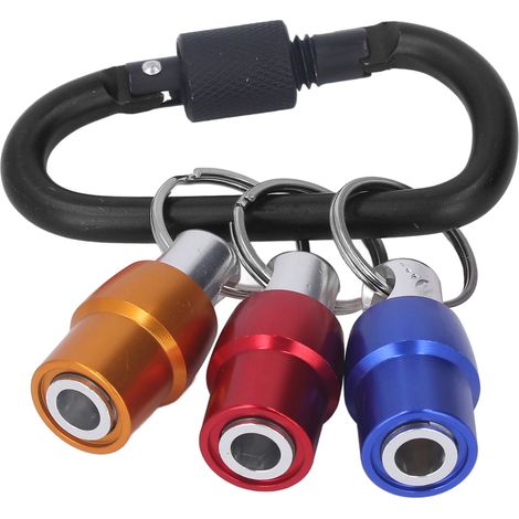 Porte-embouts de tournevis à tige hexagonale, 3 couleurs, changement rapide, porte-embouts de perceuse portable 1/4 po, noir (1/5)