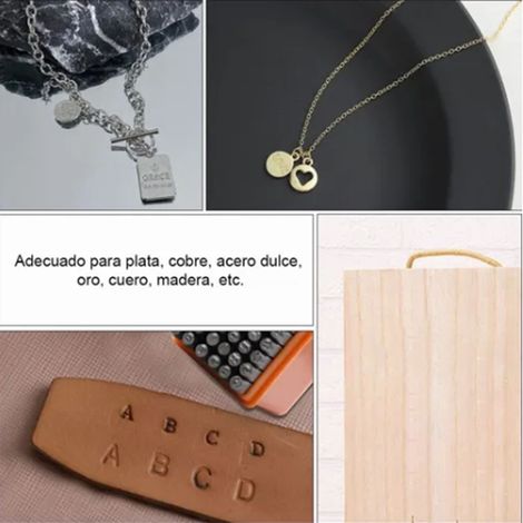 Ensemble de 37 tampons avec lettres et chiffres, ensemble de 37 pièces avec lettres et chiffres estampés. (1/5)