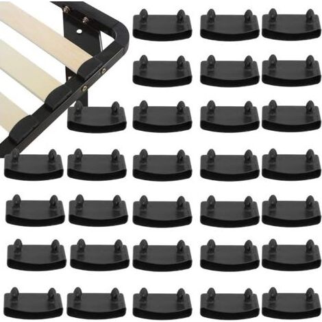 Kaelt - Embouts lattes pour sommier noir 55mm –Lot de 40 capuchons en plastique –Compatibles sommiers 52-54mm –Installation facile sur rails latéraux (1/5)