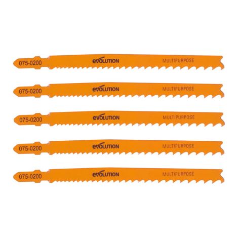 Kit de 5 lames multi-matériaux Evolution pour Scie sauteuse