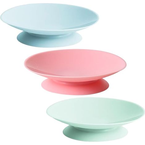 Lot de 3 ventouses double face pour assiette, bol, plat, repose-ustensiles portable (1/5)