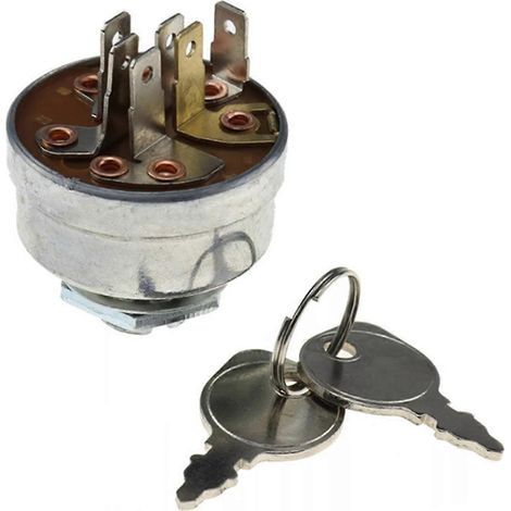 Interrupteur d'allumage à 6 broches avec clé pour tondeuse à gazon IS600Z, IS1500Z et IS700Z (références 5020927 et 1686734). (1/4)
