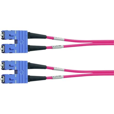 Telegärtner 100011800 fibre optique FO Câble de raccordement 2.00 m violet [1x SC mâle - 1x SC mâle] 50/125 µ Multimode OM4 S159781 (1/3)