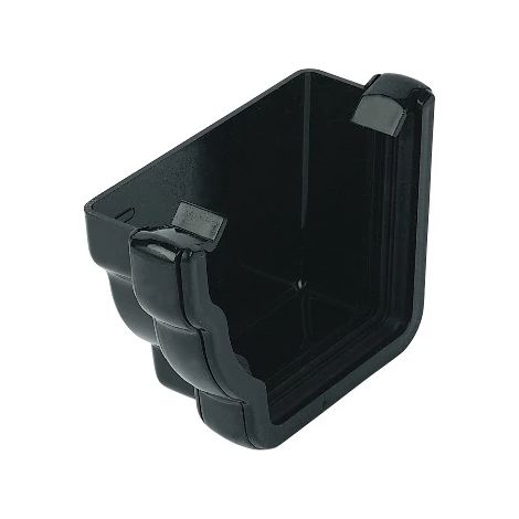 FloPlast Niagara Left Hand Stopend 110mm Black PVCu