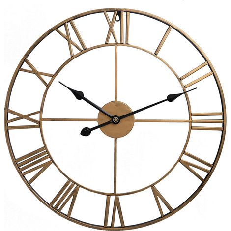 Orologio da parete rotondo, 40 cm, stile retrò, facile da leggere, decorativo