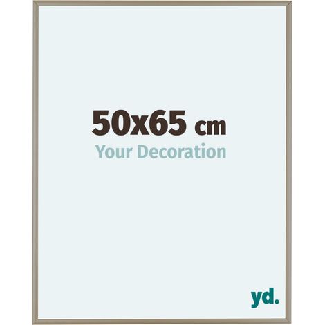 yd. - Cadre photo 50x65 - Champagne - Aluminium - Kent