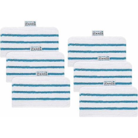 Confezione da 6 panni in microfibra lavabili per scope a vapore Black & Decker FSMP20, FSMH1321JMD, FSM1500, FSM1600, FSM1610, FSM1620, FSM1621, FSM1630, FSMH162-Crezuo-Crezuo