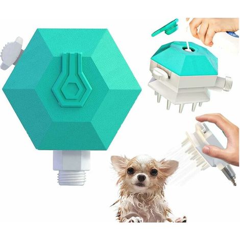 Pulvérisateur Douche Chien,Animaux Compagnie Brosse de Massage pour Le Bain,Douchette Outil de Toilettage pour Animaux 2 en 1 avec Brosse,pour Chien Chat Intérieur et Extérieur,1Pcs (1/4)
