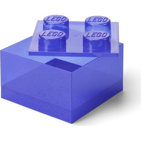 Blocco contenitore Lego(R) quattro viola trasparente