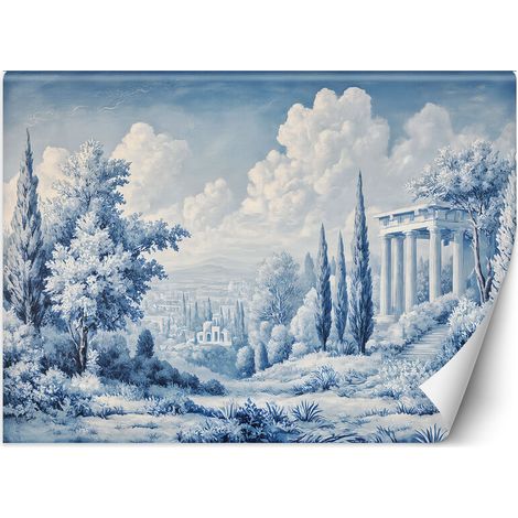 Fototapete Antike Landschaft Blau 150x105 cm